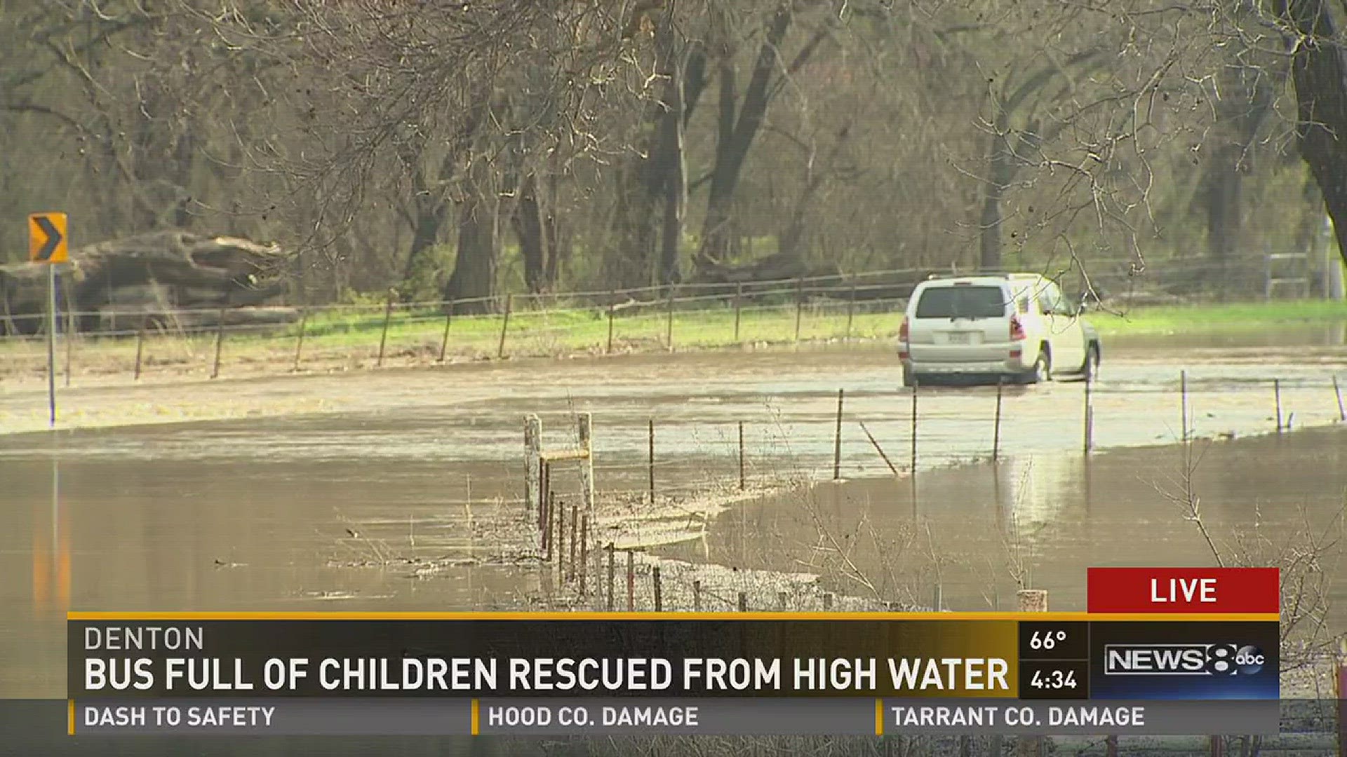 Bus full of children rescued from high water