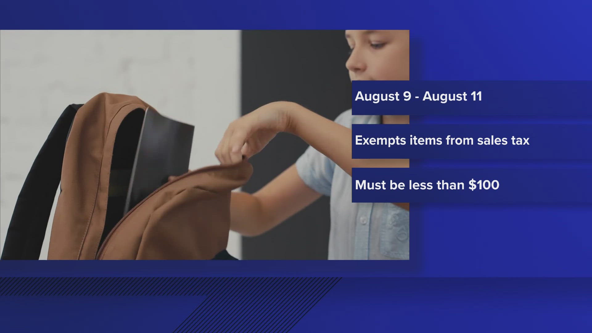 During Texas' tax-free weekend, qualifying items like school supplies, clothing and backpacks can be bought without paying state sales tax.