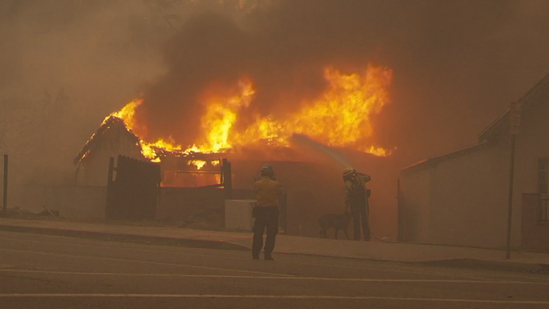 The Los Angeles wildfires could get worse as high winds enter the area.