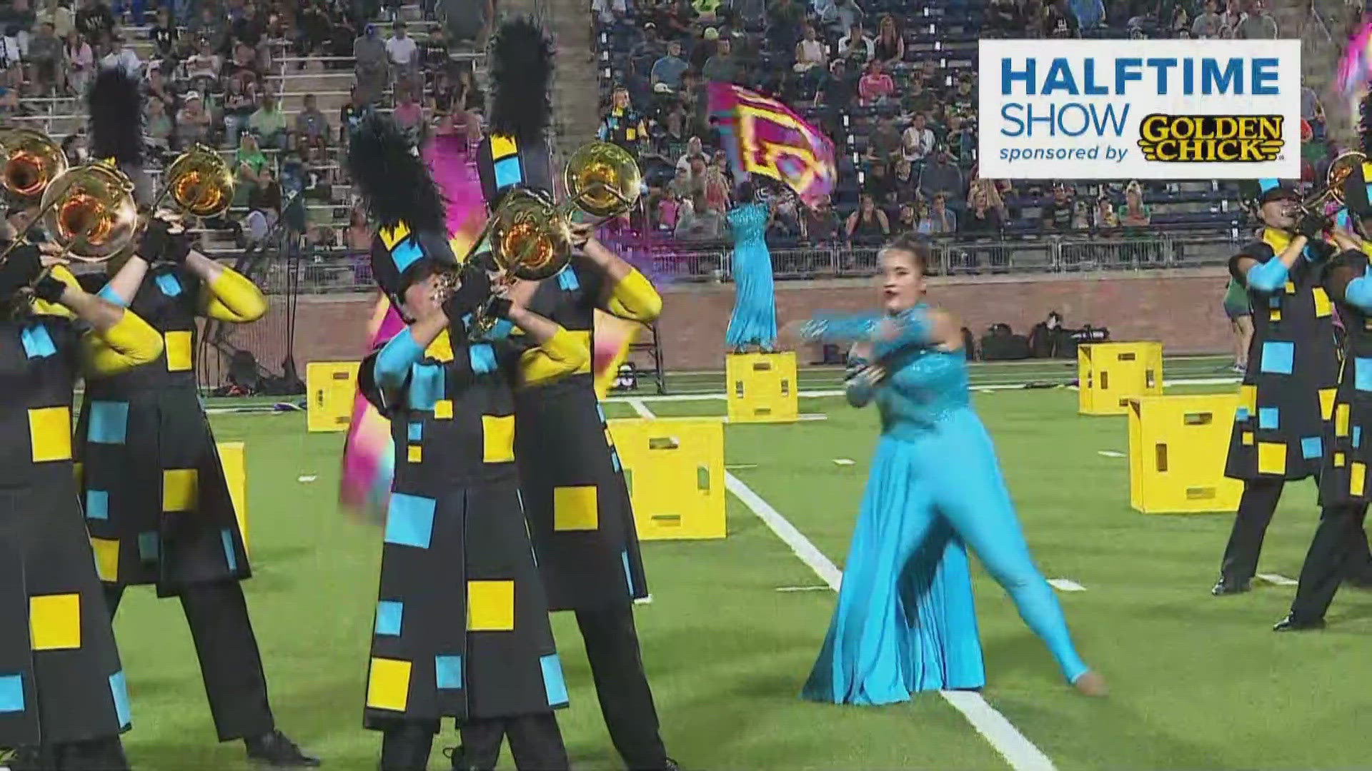 Watch the Prosper High School Marching Band's halftime performance from 10.35.24.