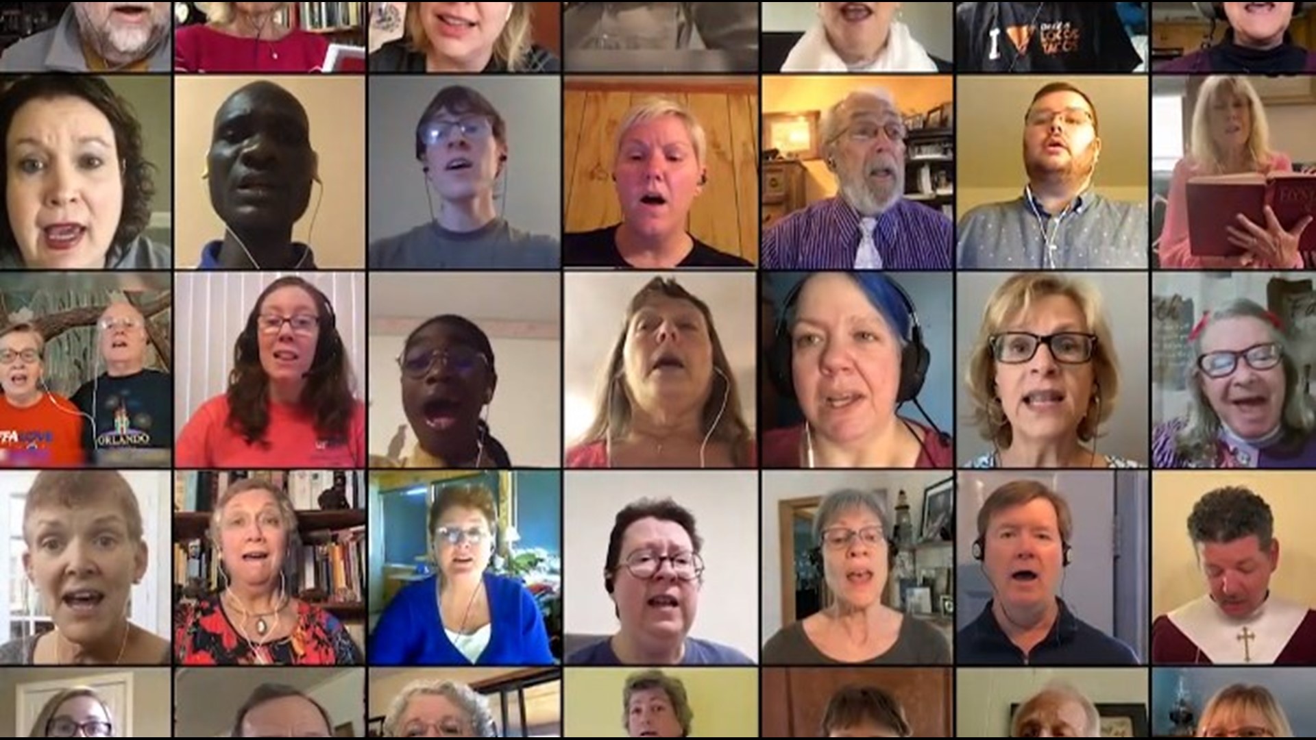 The virtual choir project was commissioned by The United Methodist Church. It includes hundreds of video submissions from singers across the world