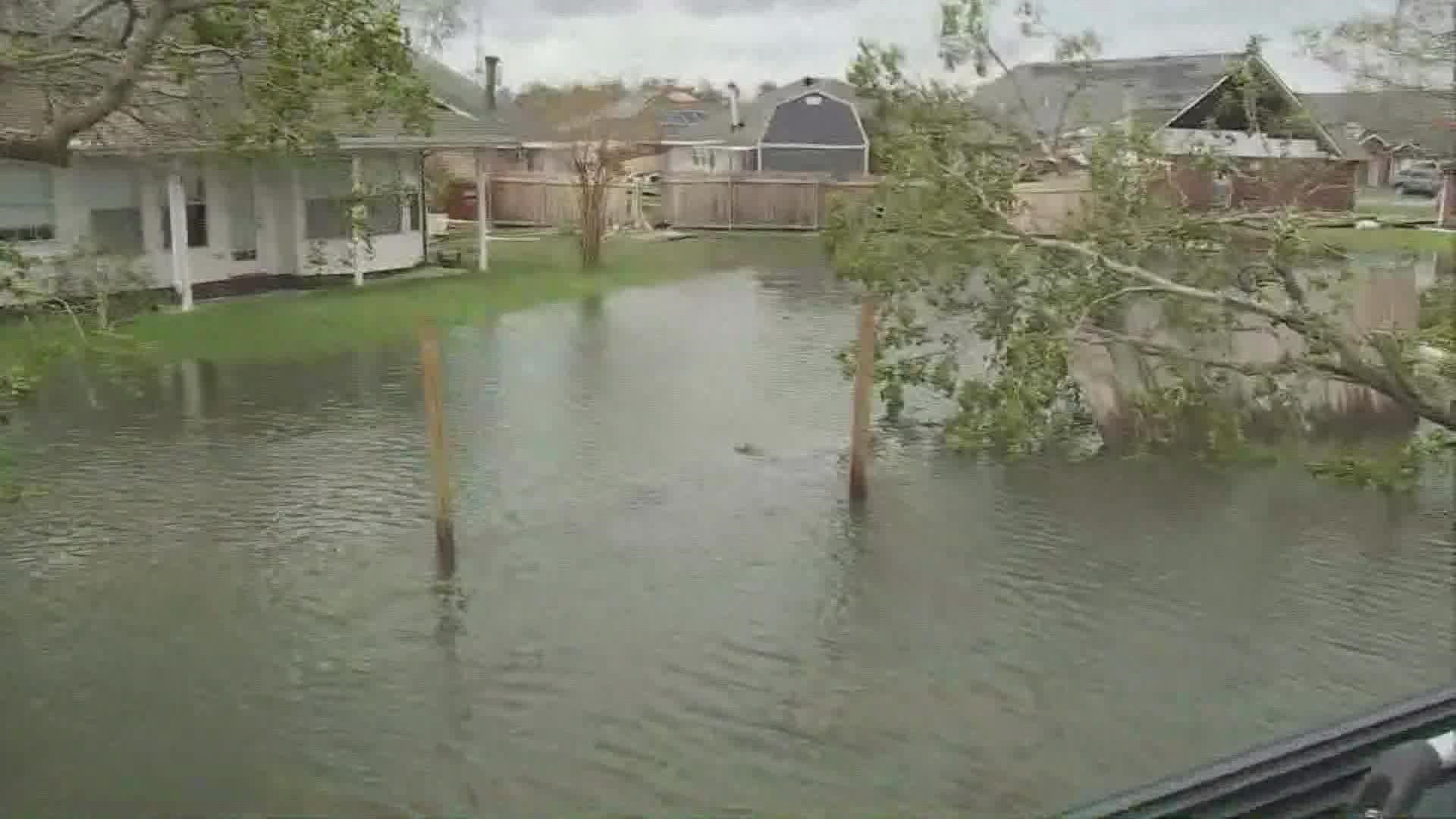 WFAA's William Joy provides a look at the damage in Louisiana caused by Hurricane Ida.