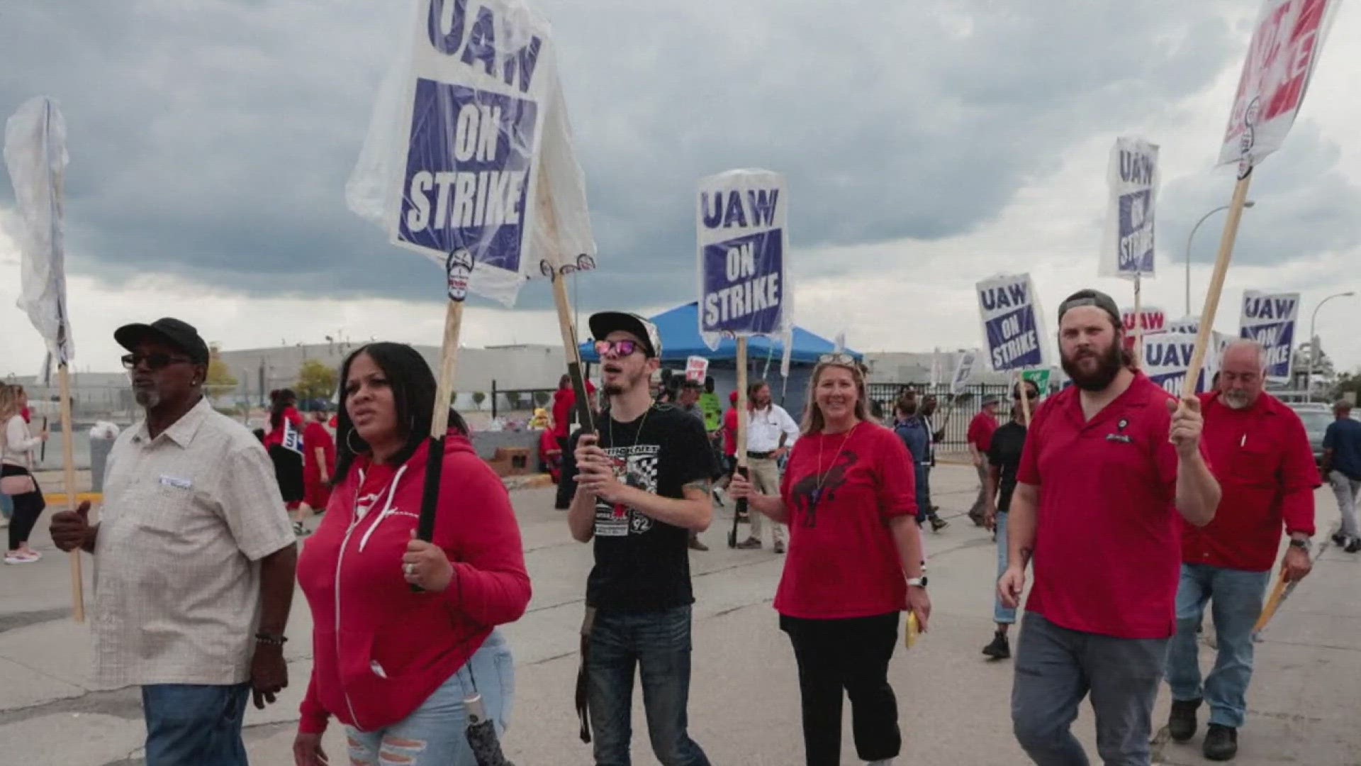 A strike was launched against General Motors, Ford and Stellantis last week.