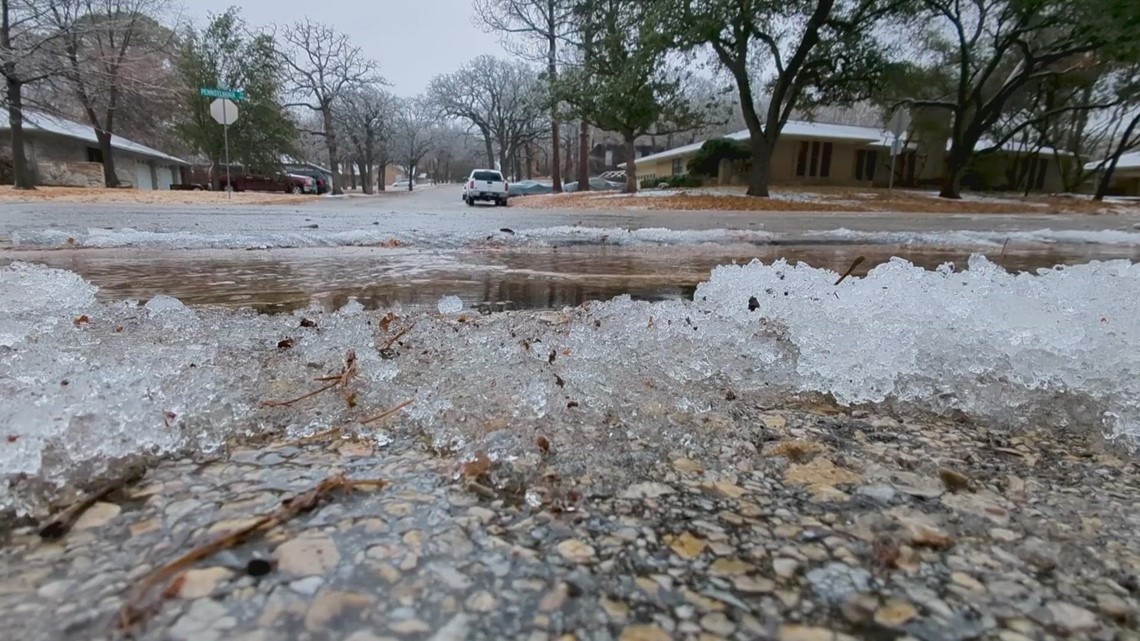 Road conditions improving in Denton after winter storm