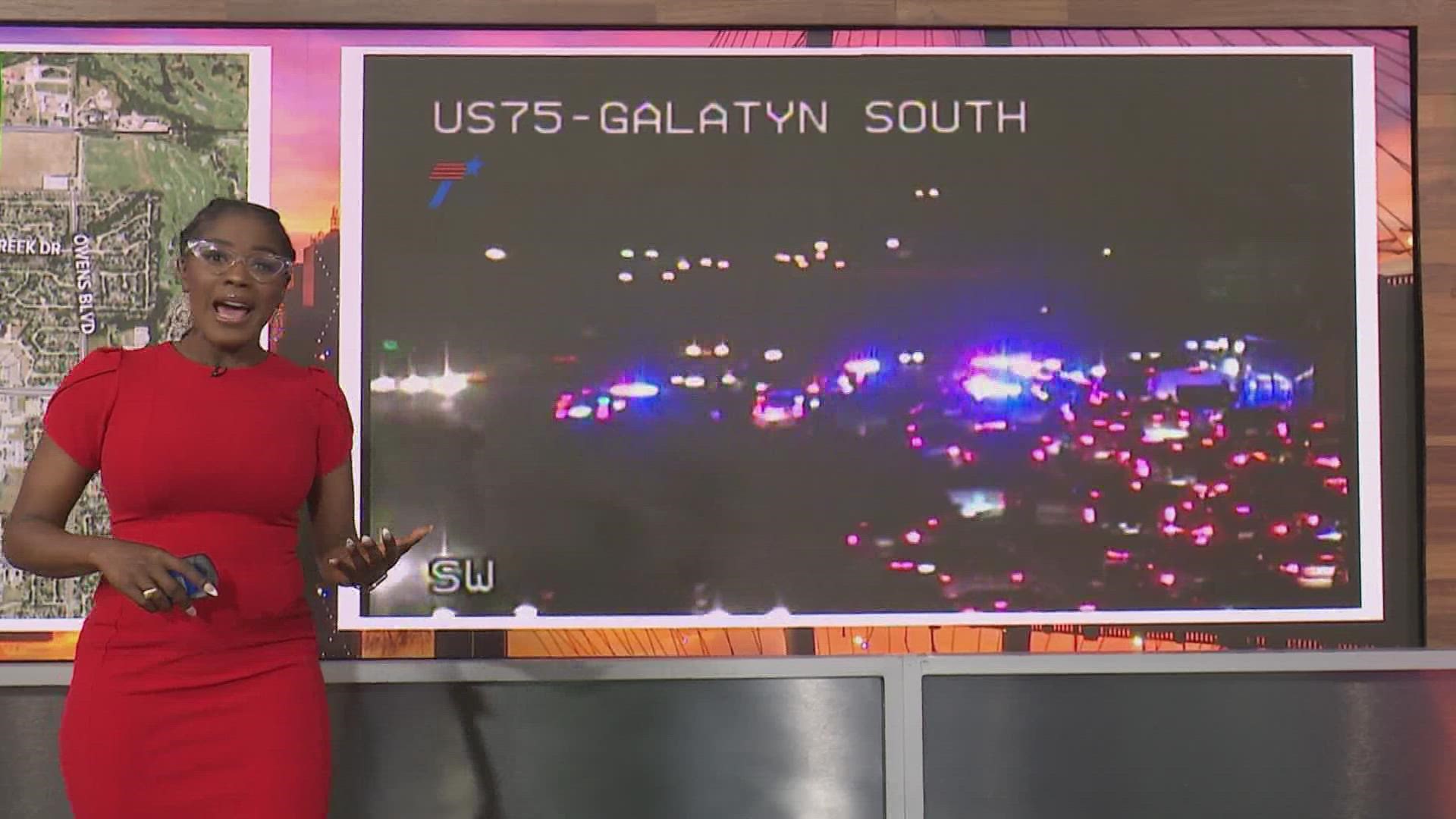 Heavy backups were seen throughout the morning along U.S. 75.