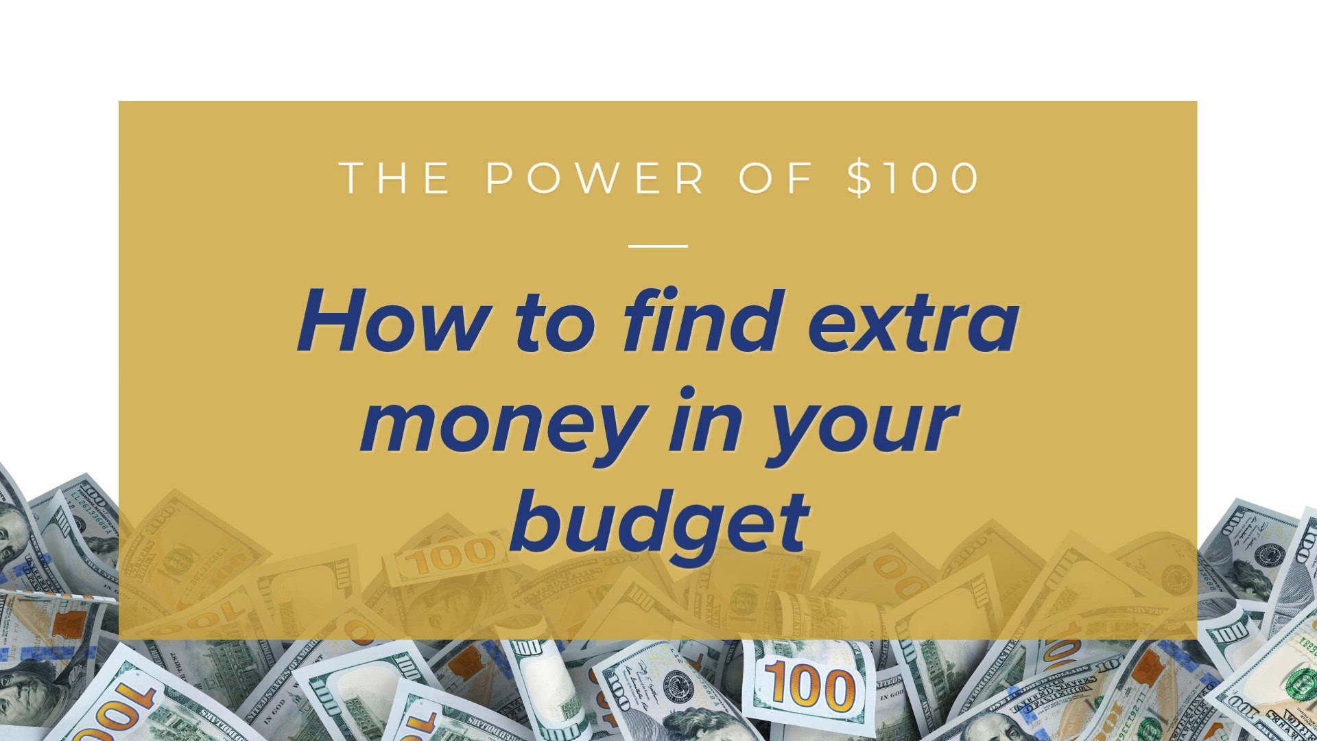 The power of $100: How to find the money and use it well | wfaa.com