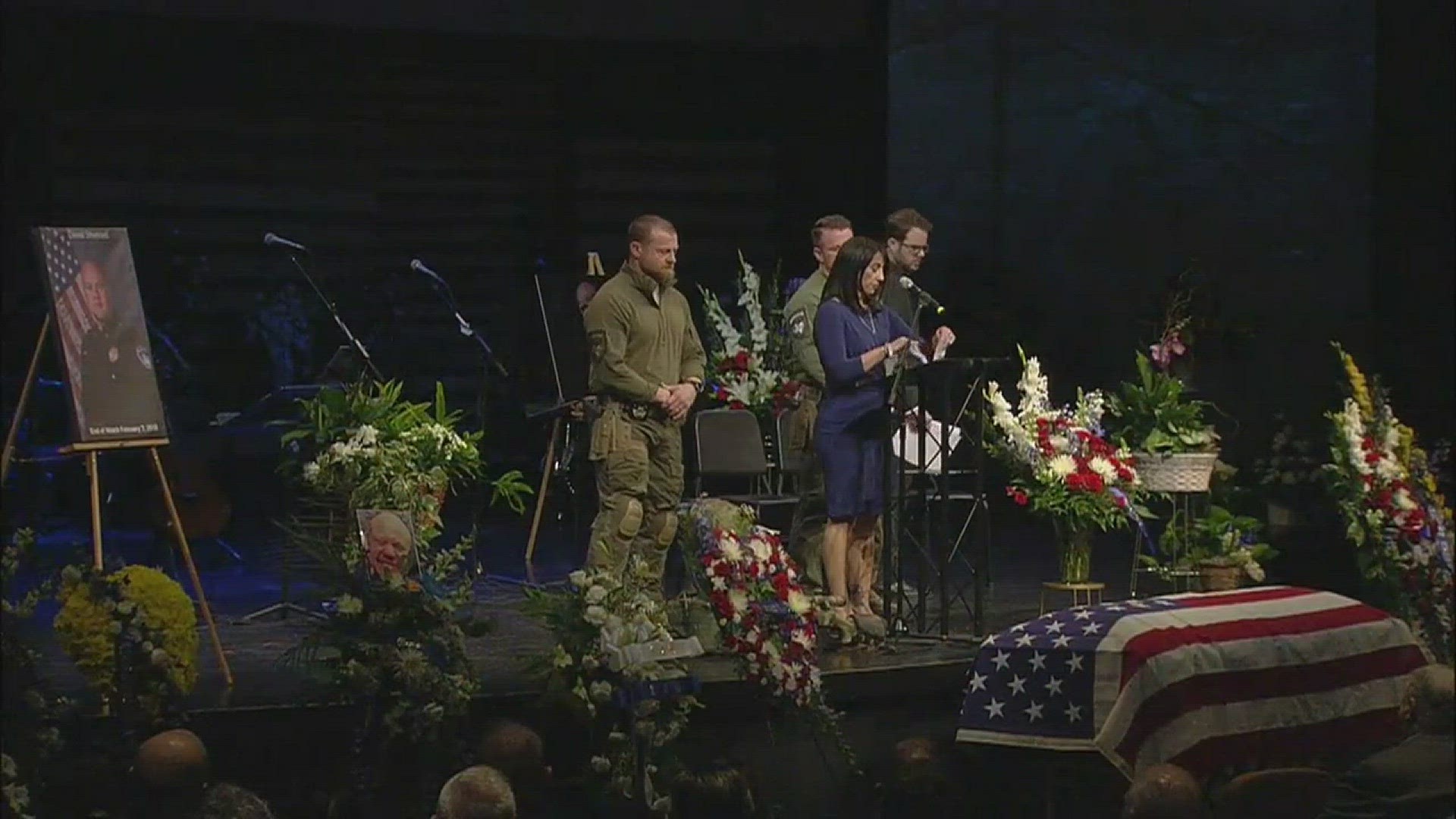 Wife of fallen Richardson Officer David Sherrard speaks at funeral