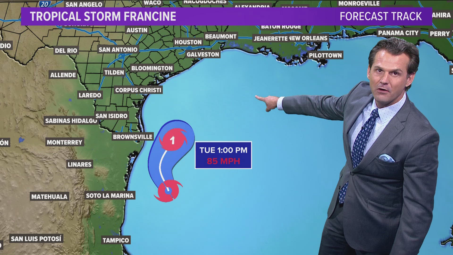 Tropical Storm Francine is expected to make landfall by morning, and false fall is over in North Texas, and summer temps are back in the forecast.