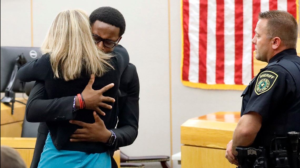 'I Forgive You': Botham Jean's Brother, Amber Guyger Embrace Following ...