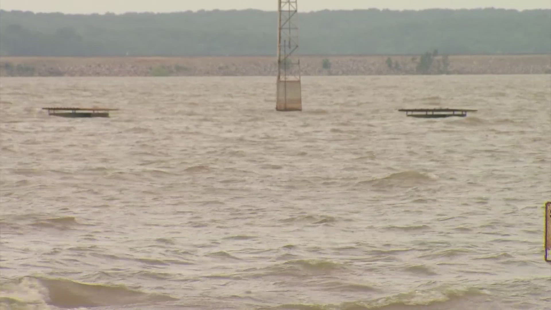 Flooding has prevented people from coming to the lake. 