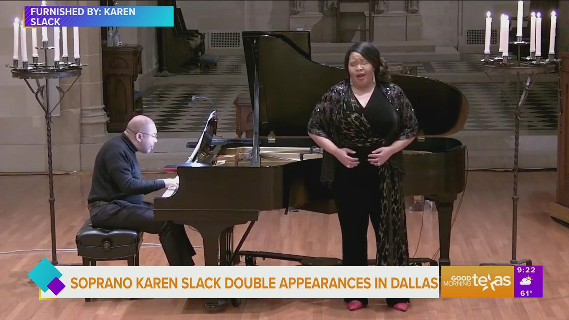 Karen Slack is on stage in Dallas this week in two highly anticipated performances, one night at the Dallas Symphony Orchestra, and then at the Dallas Opera.
