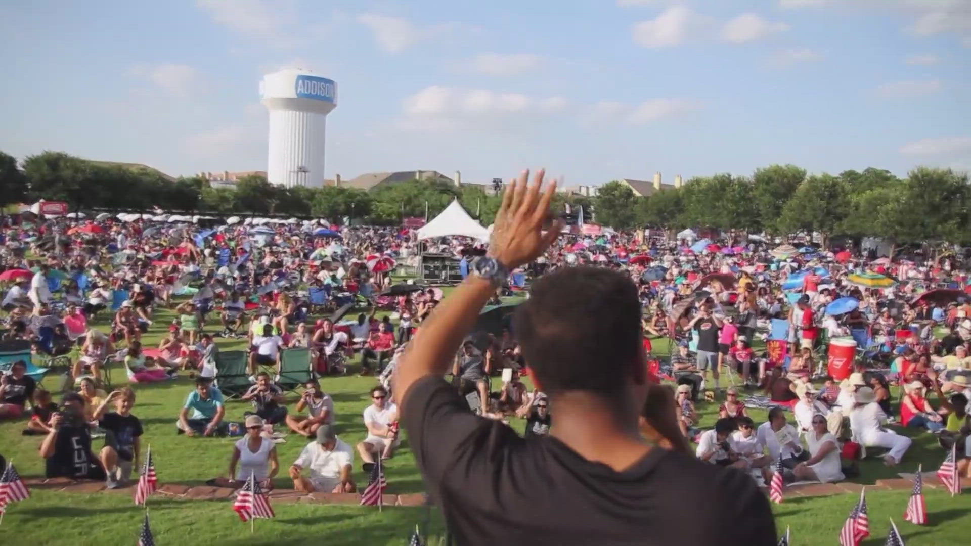 The event includes an air show, live music and fireworks.