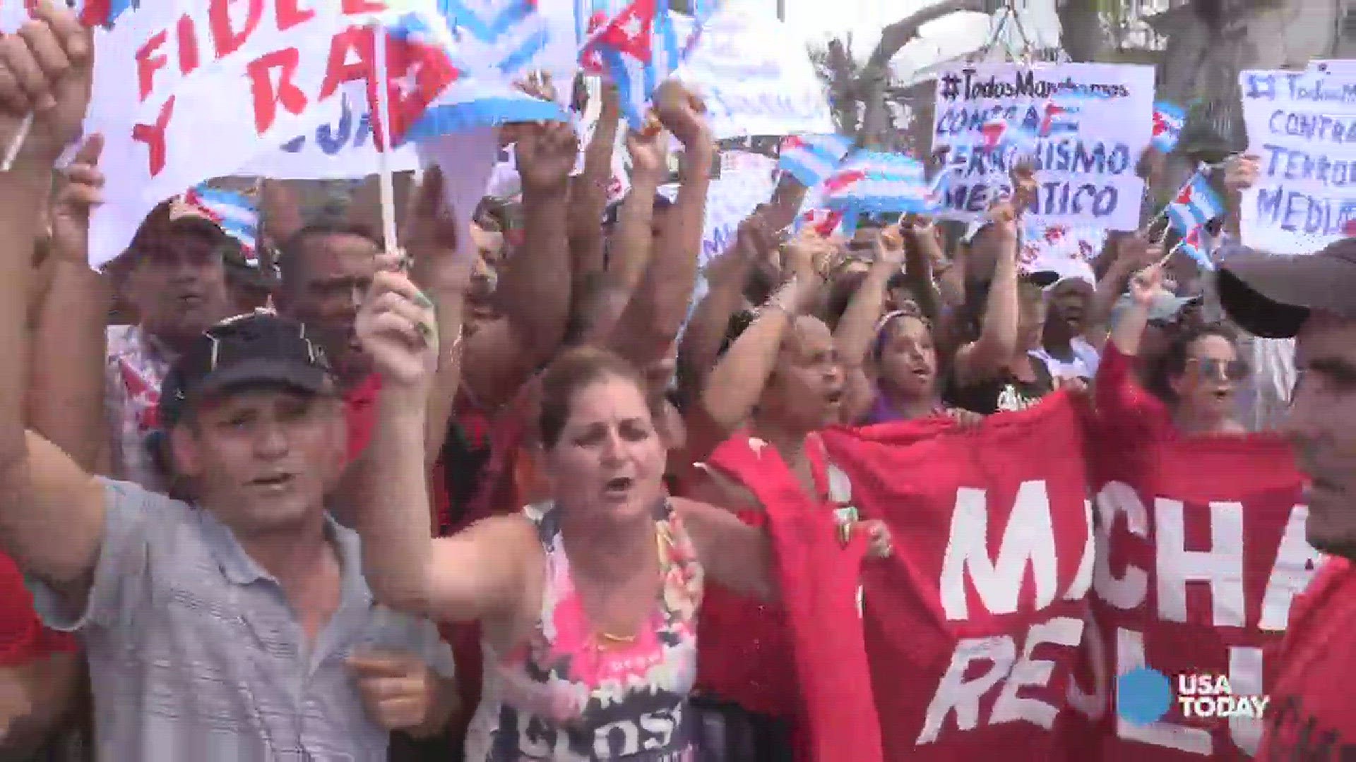 Just hours before President Obama was scheduled to land in Cuba on Sunday for his historic visit to the communist island, Cuban authorities arrested more than 50 dissidents who were marching to demand improved human rights.
