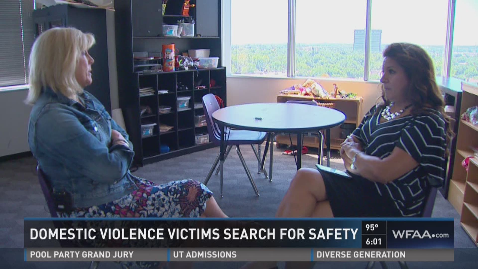 Domestic violence victims search for safety