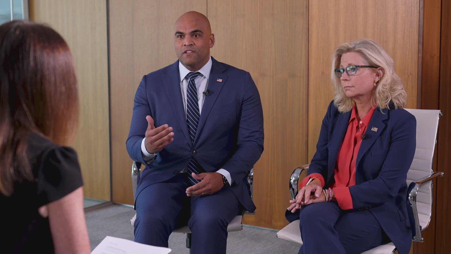 Full interview | Liz Cheney, Colin Allred sit down after Cheney ...