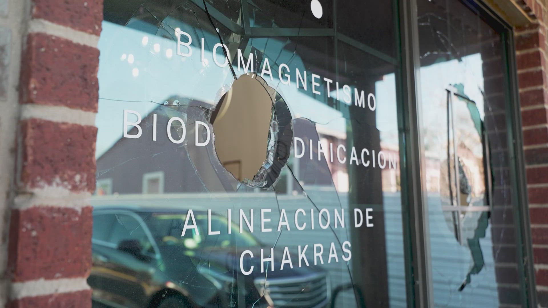 El Origen Holistic Wellness Center in the Northside community had multiple windows shattered. Its owners are starting 2025 with costly repairs.