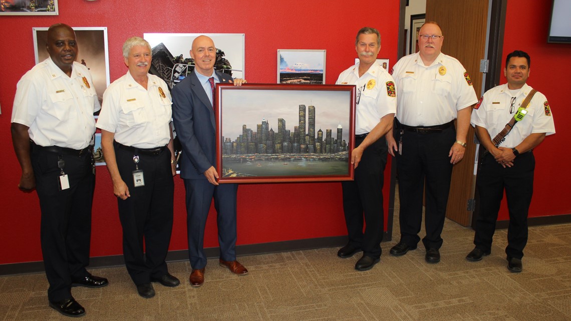 How a portrait of the pre-9/11 NYC skyline came to McKinney | wfaa.com