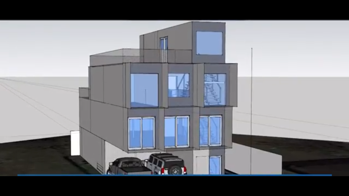 Houston man builds 3story townhouse out of shipping containers