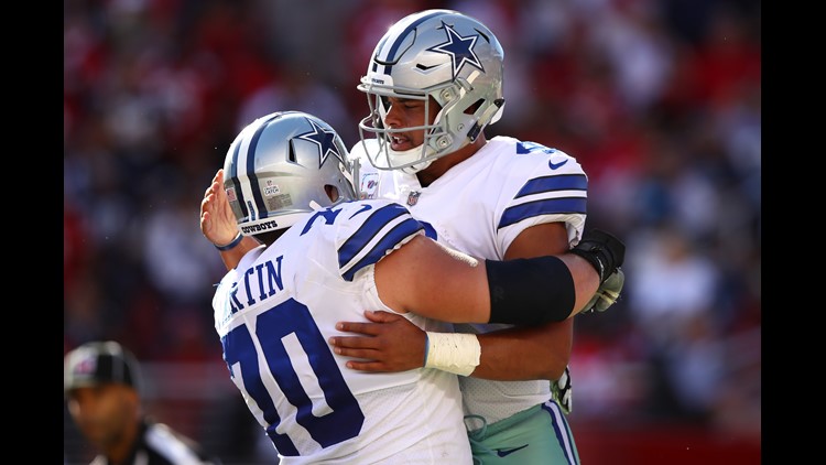 Dallas Cowboys guard Zack Martin (70) is seen after an NFL