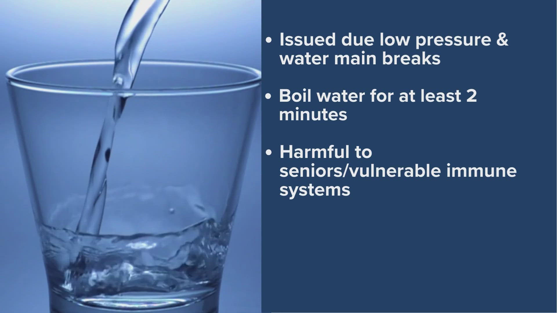 According to the city, residents will be notified when it is no longer necessary to boil water.