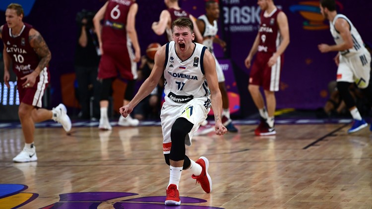 With Mavs contingent courtside, Luka Doncic guides Slovenia to win