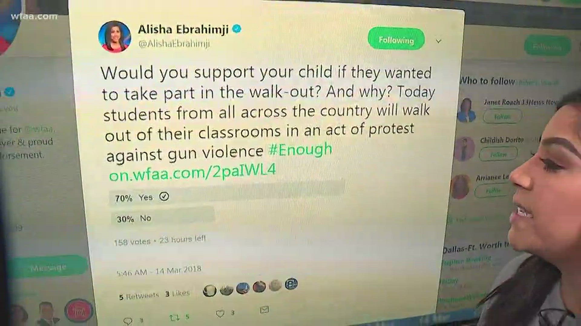 Students expected to protest  gun violence by walking out of school