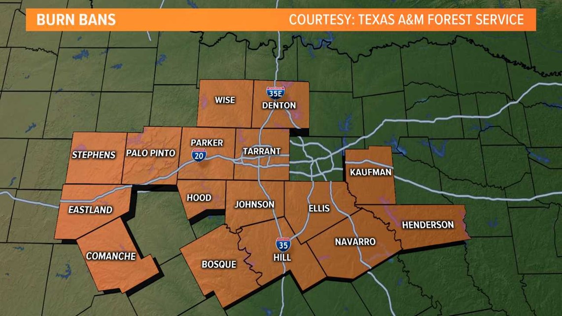 North Texas counties declare disasters over wildfire threat, ban