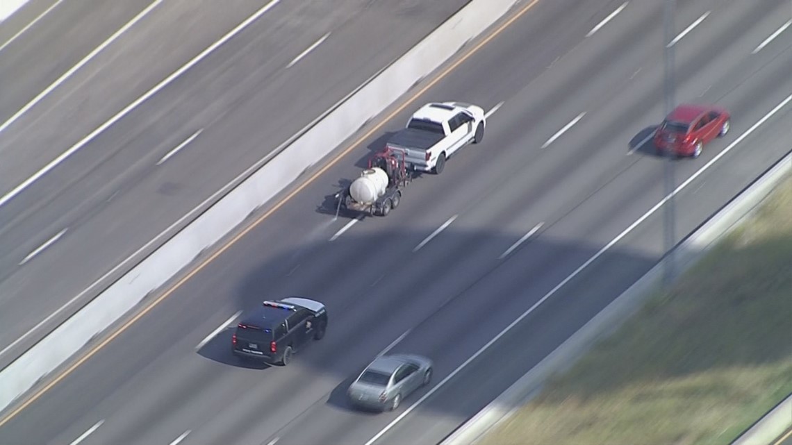 Photos: Man arrested after police chase in stolen truck | wfaa.com