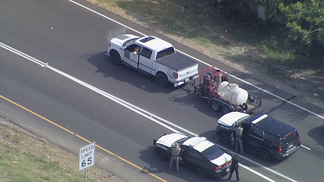 Photos: Man arrested after police chase in stolen truck | wfaa.com