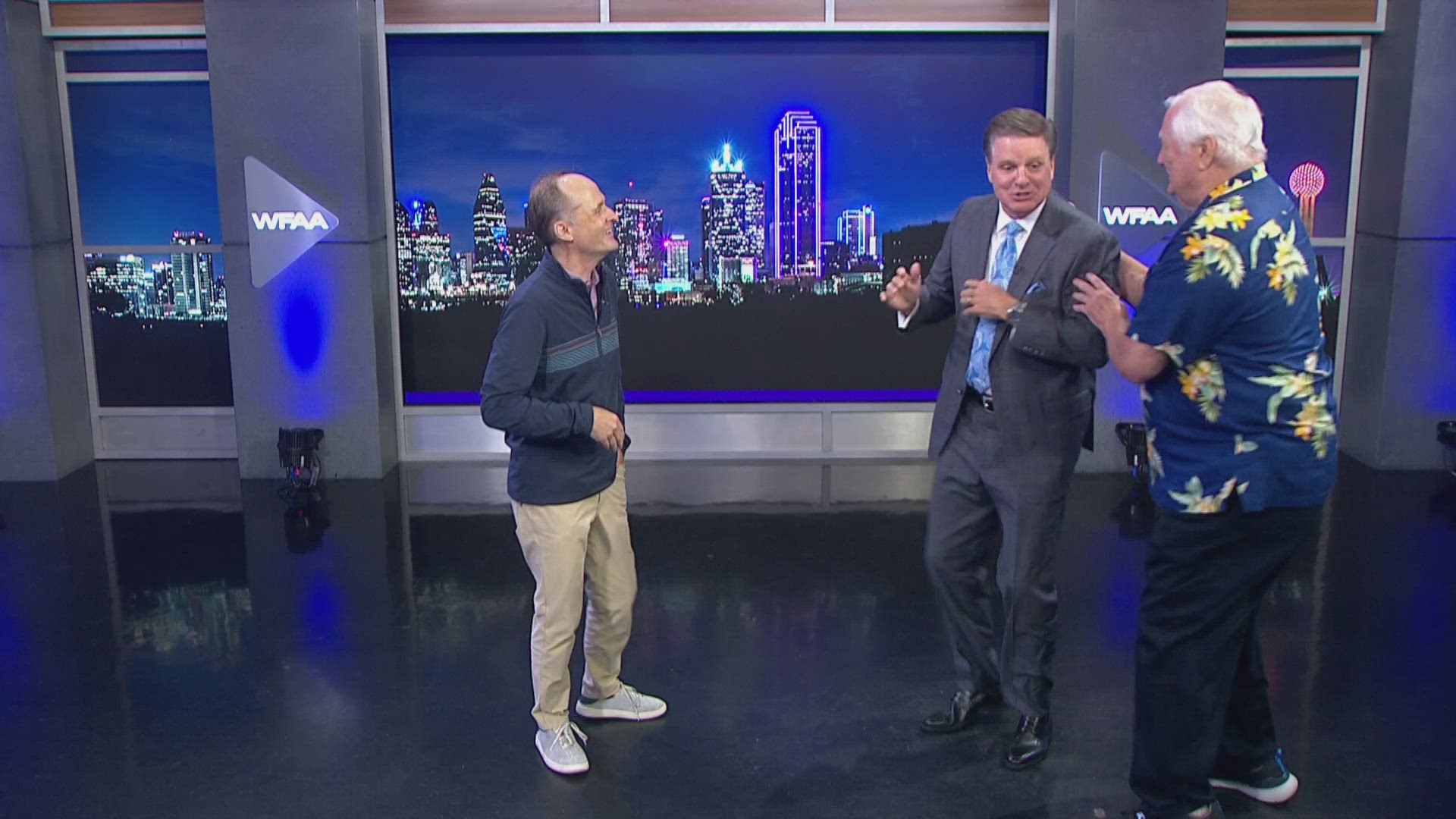 Dale made a surprise visit to WFAA to help Pete celebrate his 20th anniversary. 