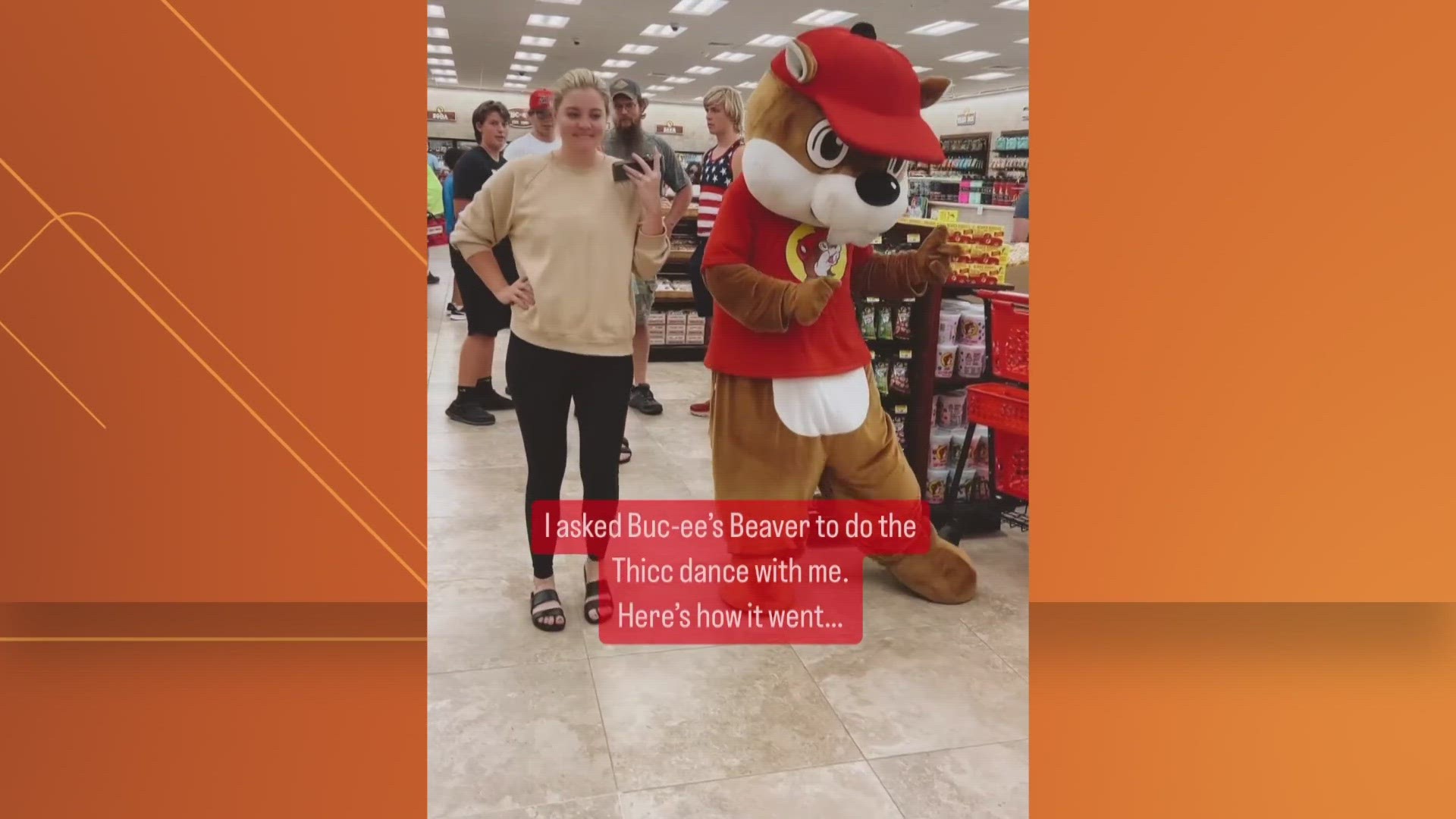 Lauren Alaina shared video of a recent stop at Buc-ee’s where she taught the Buc-ee’s beaver her new viral dance.