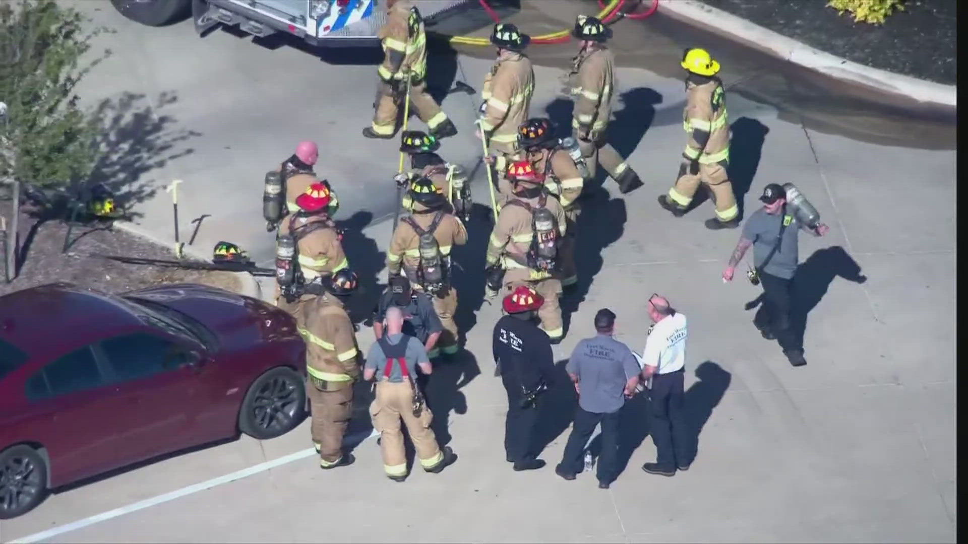 On Friday, the Fort Worth Fire Department battled a two-alarm fire at HG Supply.