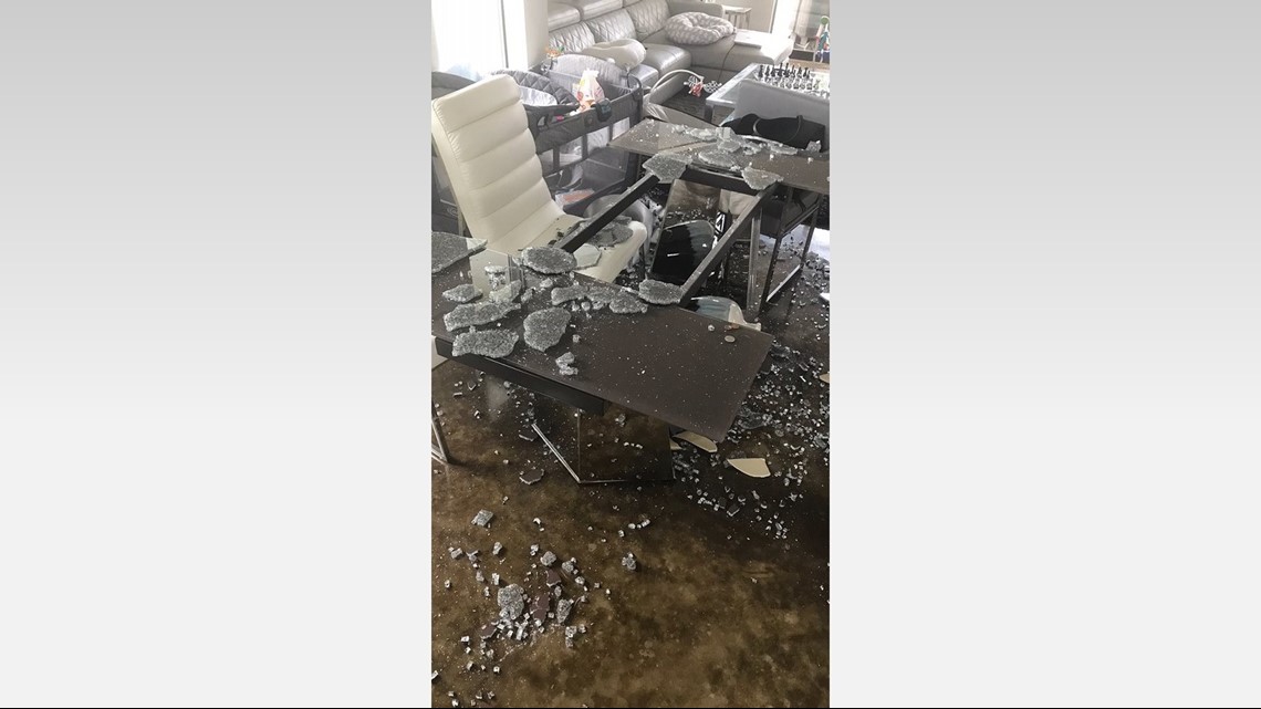 PHOTOS: Houston family's glass table shatters without warning | wfaa.com