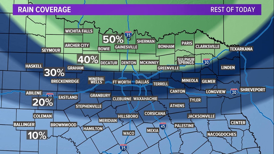Rain in the forecast for North Texas through the weekend | wfaa.com