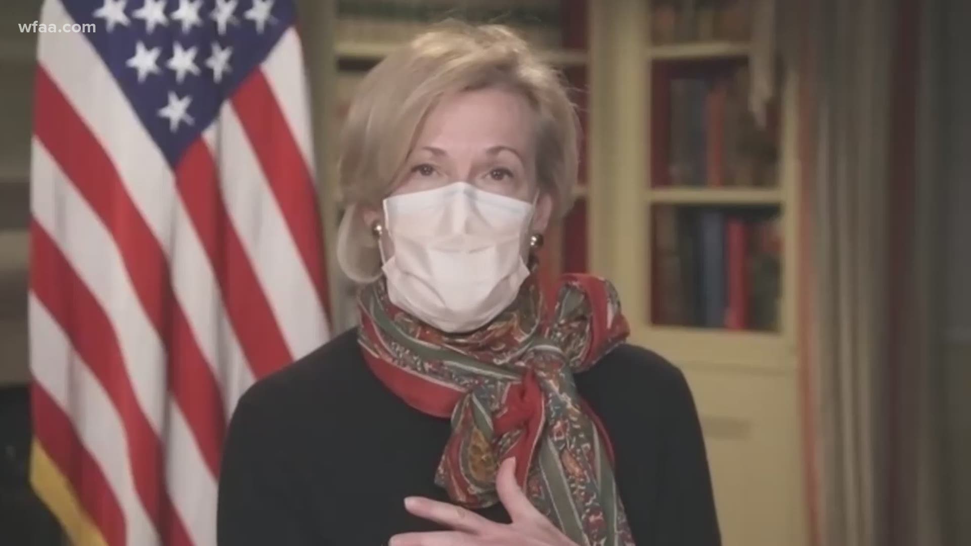 Dr. Birx spoke with WFAA Tuesday in a wide ranging interview covering everything from the vaccination rollout to her thoughts on the state of the virus in Texas.