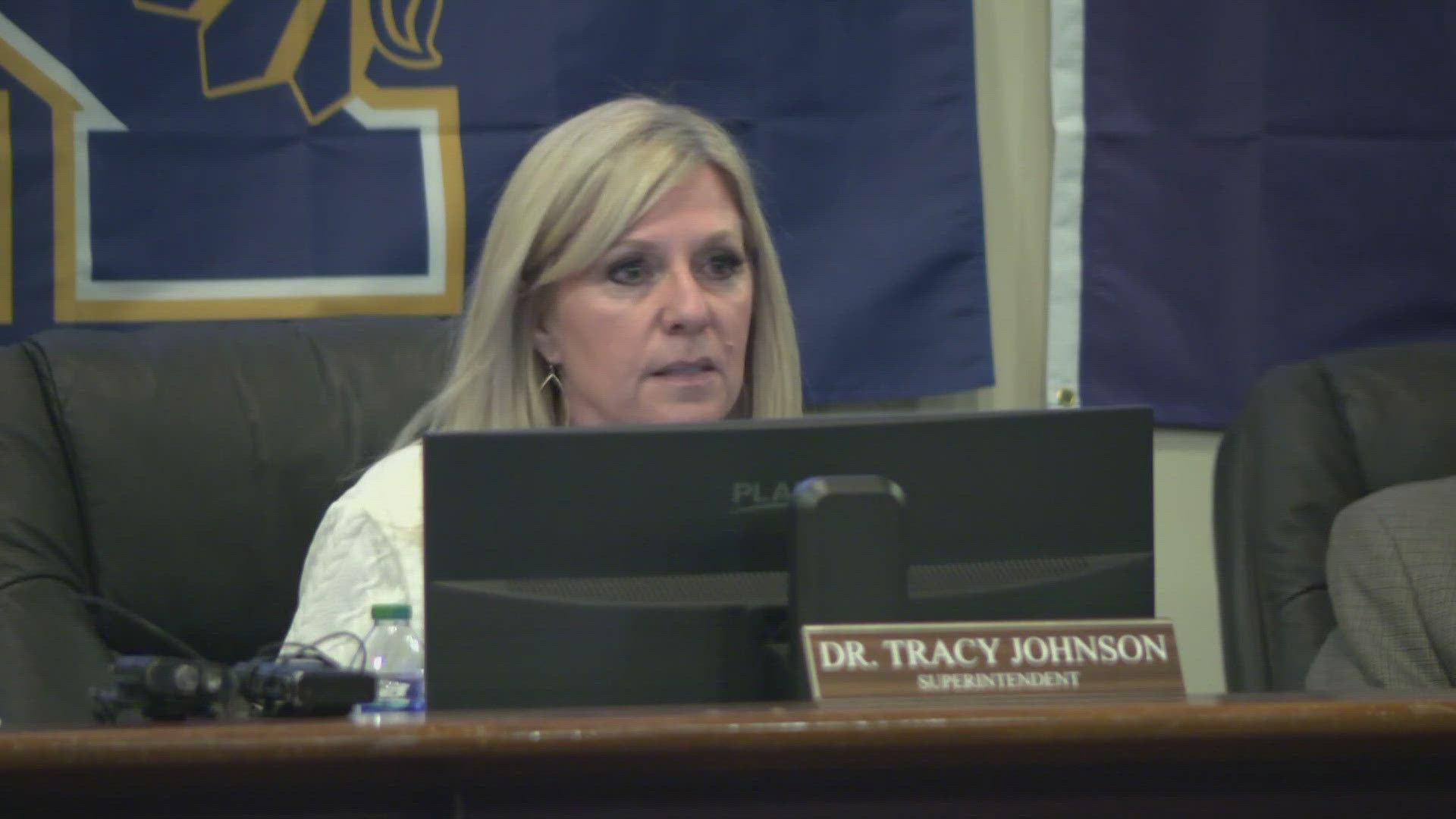 According to the board's agenda, they're consider ing possible action on a voluntary separation agreement and preparing to name an interim superintendent.