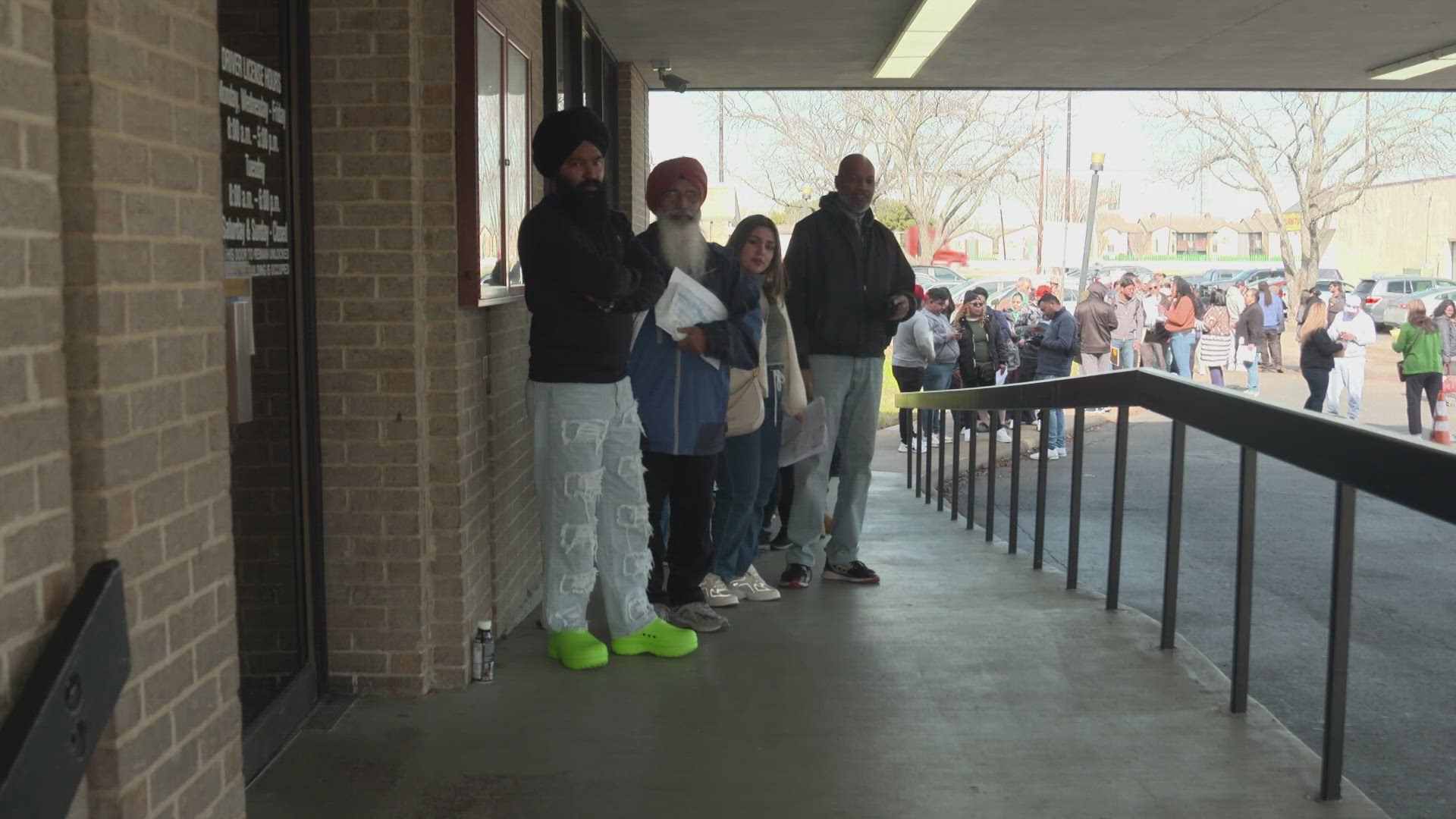 Some visitors told WFAA they had waited for two and a half hours to get a driver’s license.