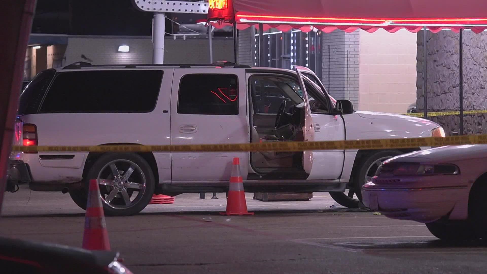 The shooting happened Saturday night in Dallas. The victim was in critical condition.