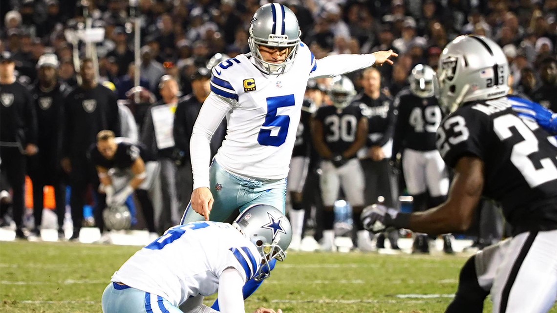 Dallas Cowboys punter Chris Jones (6) and kicker Dan Bailey (5