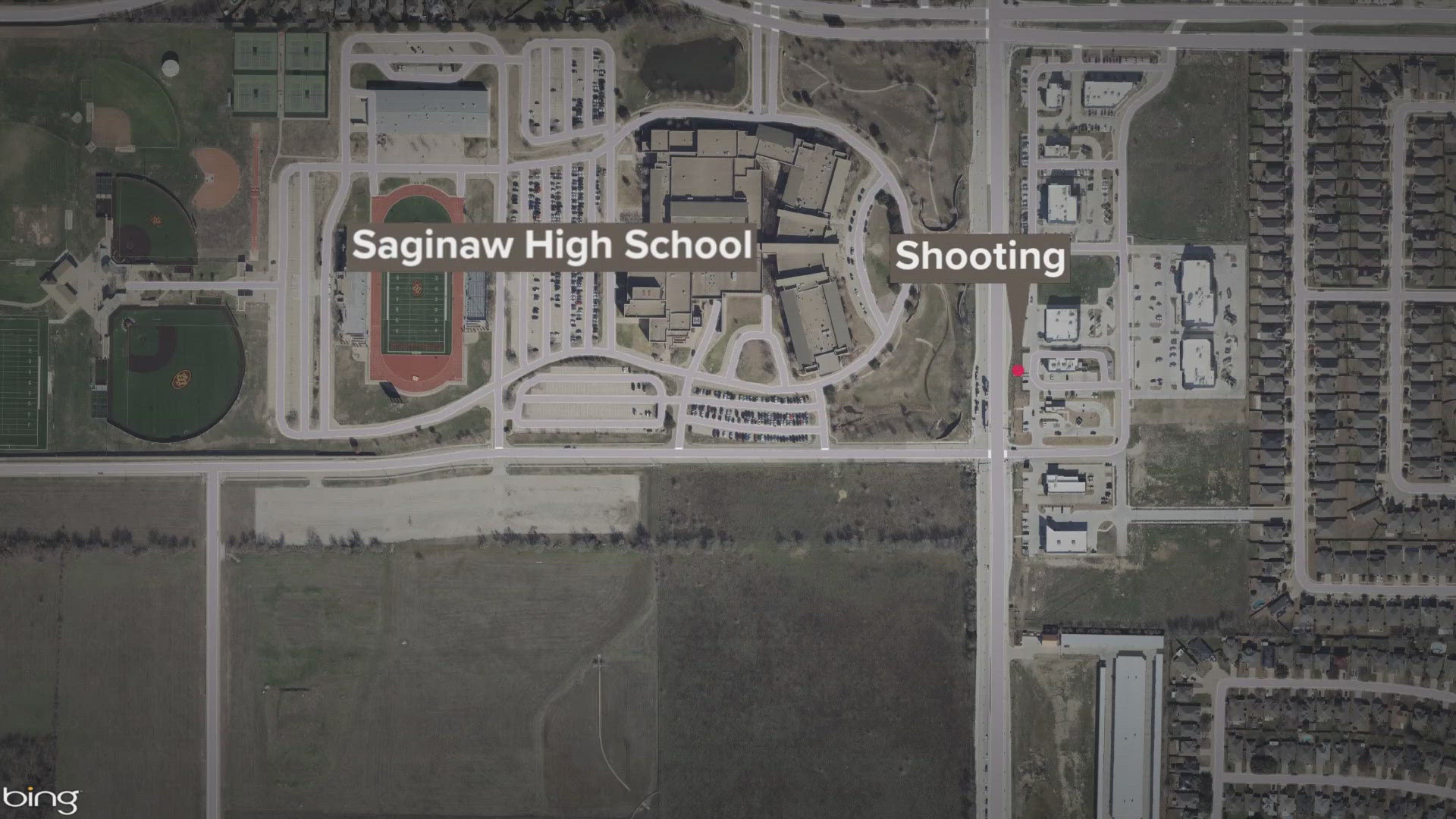 Saginaw and Fort Worth police are searching for a suspect in the shooting.