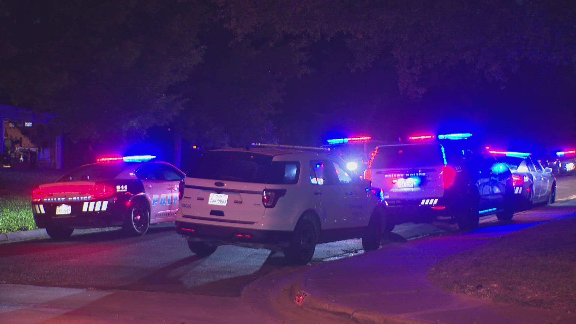 The shooting occurred Sunday night off Sweetwater Drive in east Dallas. A suspect is in custody, police said.