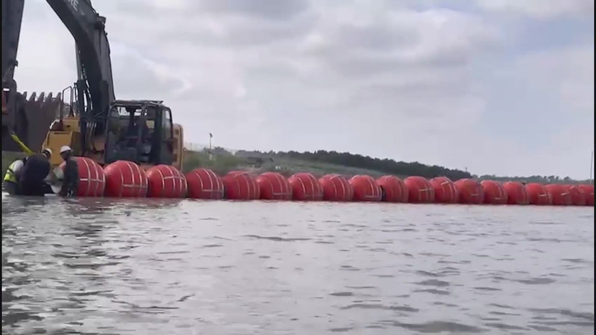 The "floating barrier" operation was part of the state's plan to deter migrants from crossing the river into Texas.