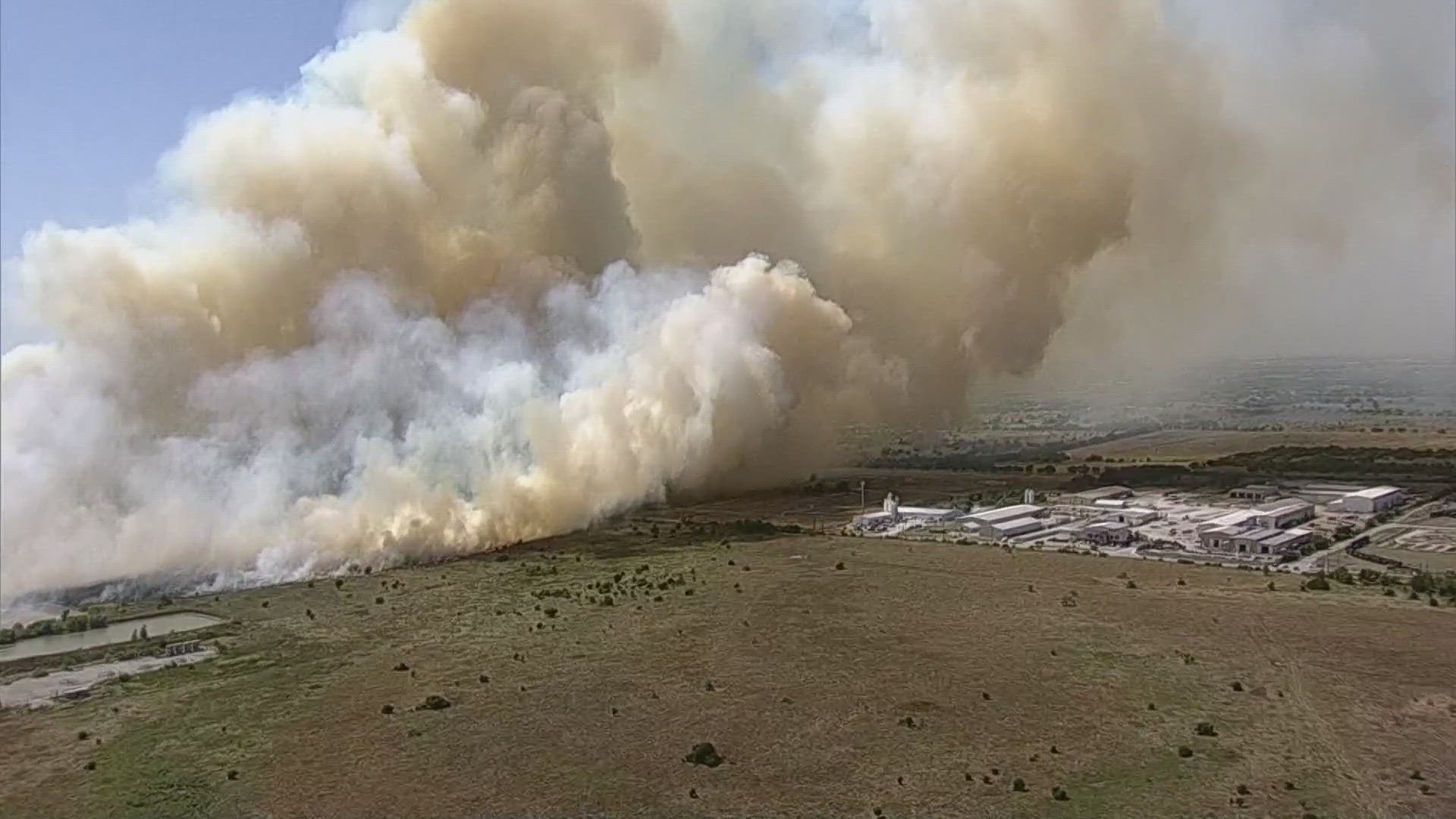 The fire is happening near Fort Worth and Saginaw. There have been no reports of any damage.