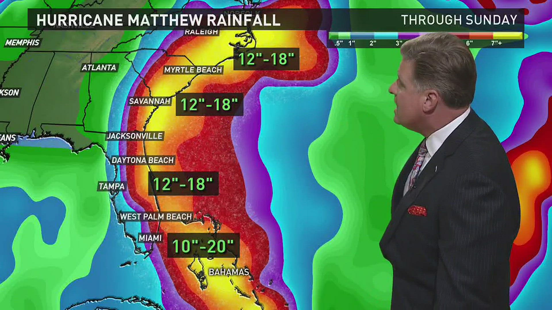 Pete Delkus gives a timeline for Hurricane Matthew's arrival along the Florida coast.