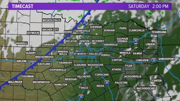 DFW weather: Timeline for Saturday's rain