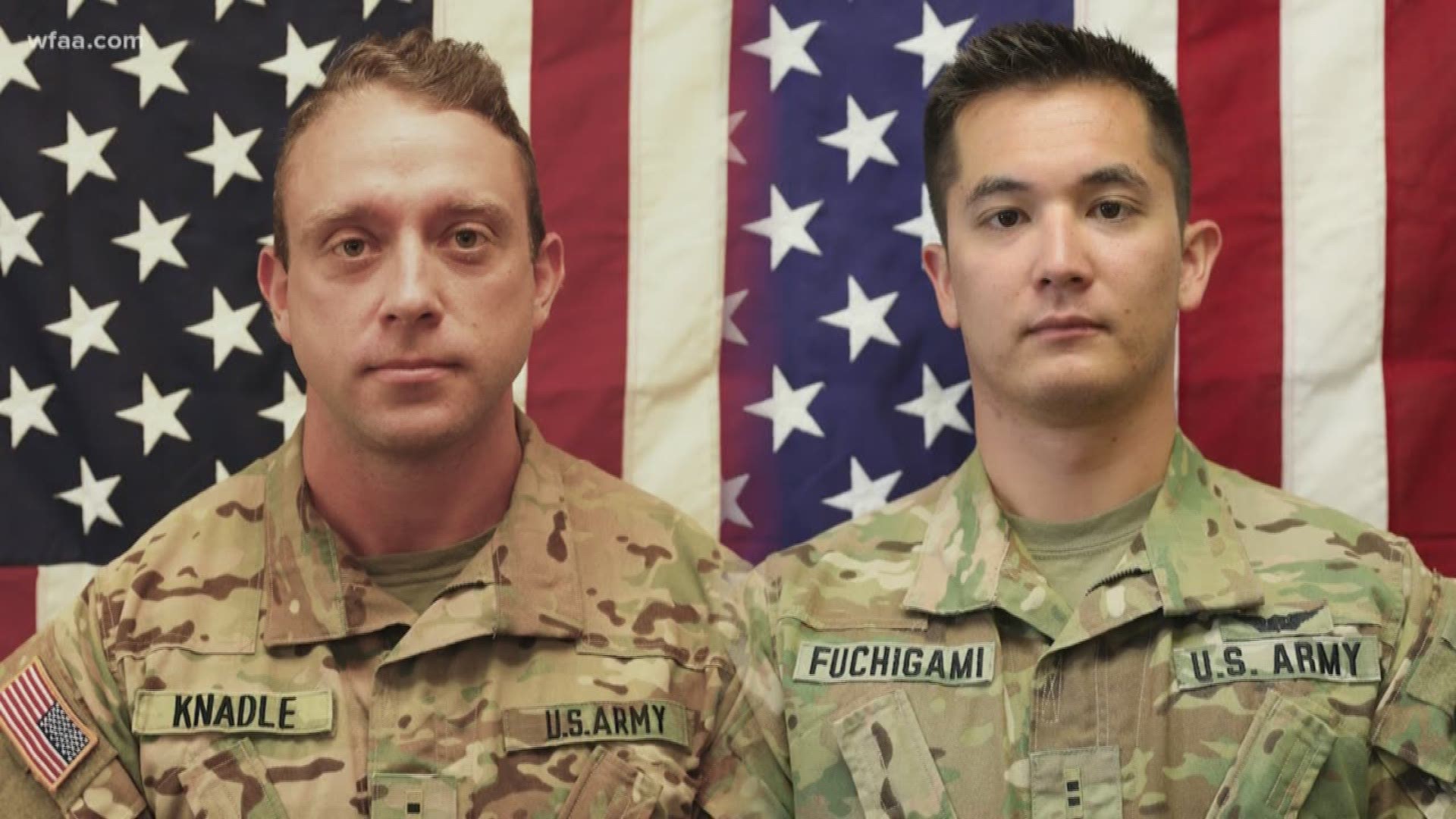 The DOD identified the soldiers Thursday as Chief Warrant Officer 2 David C. Knadle, 33, from Tarrant County, Texas, and Chief Warrant Officer 2 Kirk T. Fuchigami Jr