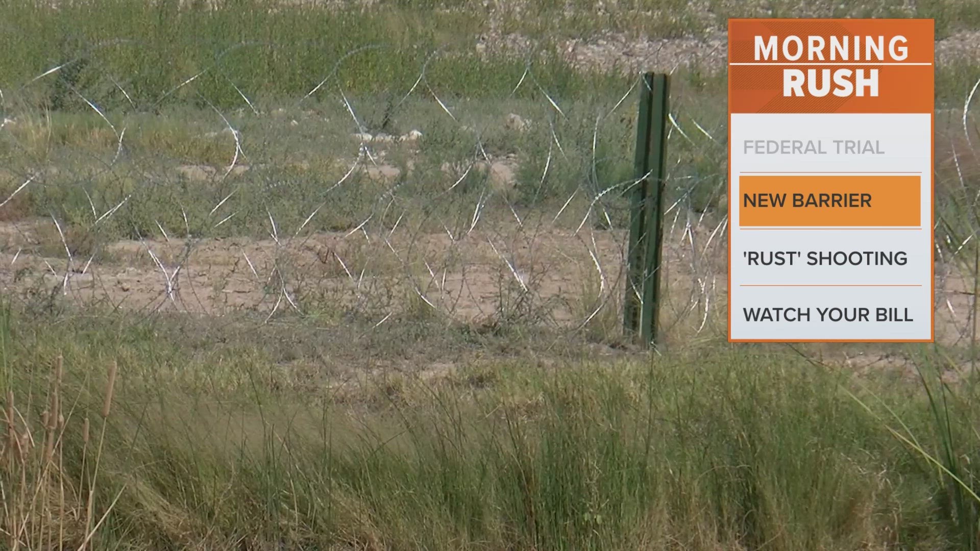 Gov. Greg Abbott said the barrier was necessary because migrants are crossing the border at New Mexico and walking into El Paso.