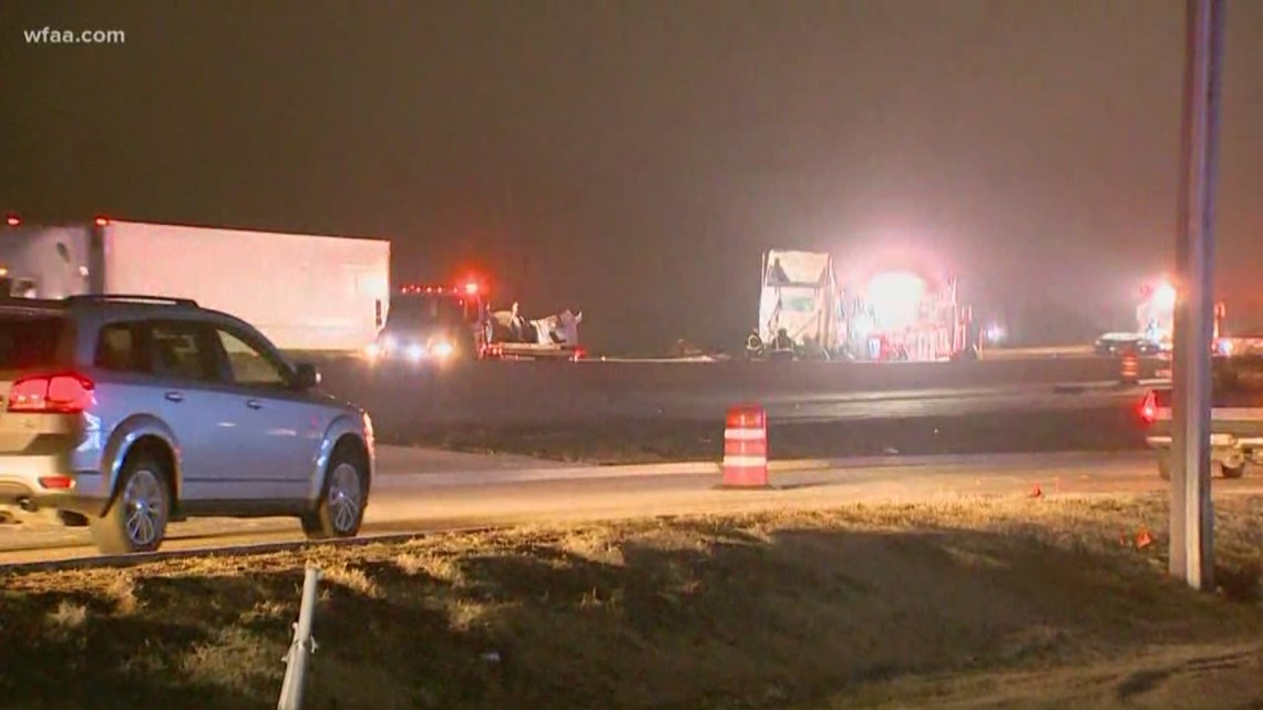 18-wheeler accident shuts down several lanes on I-30 in Rockwall | wfaa.com