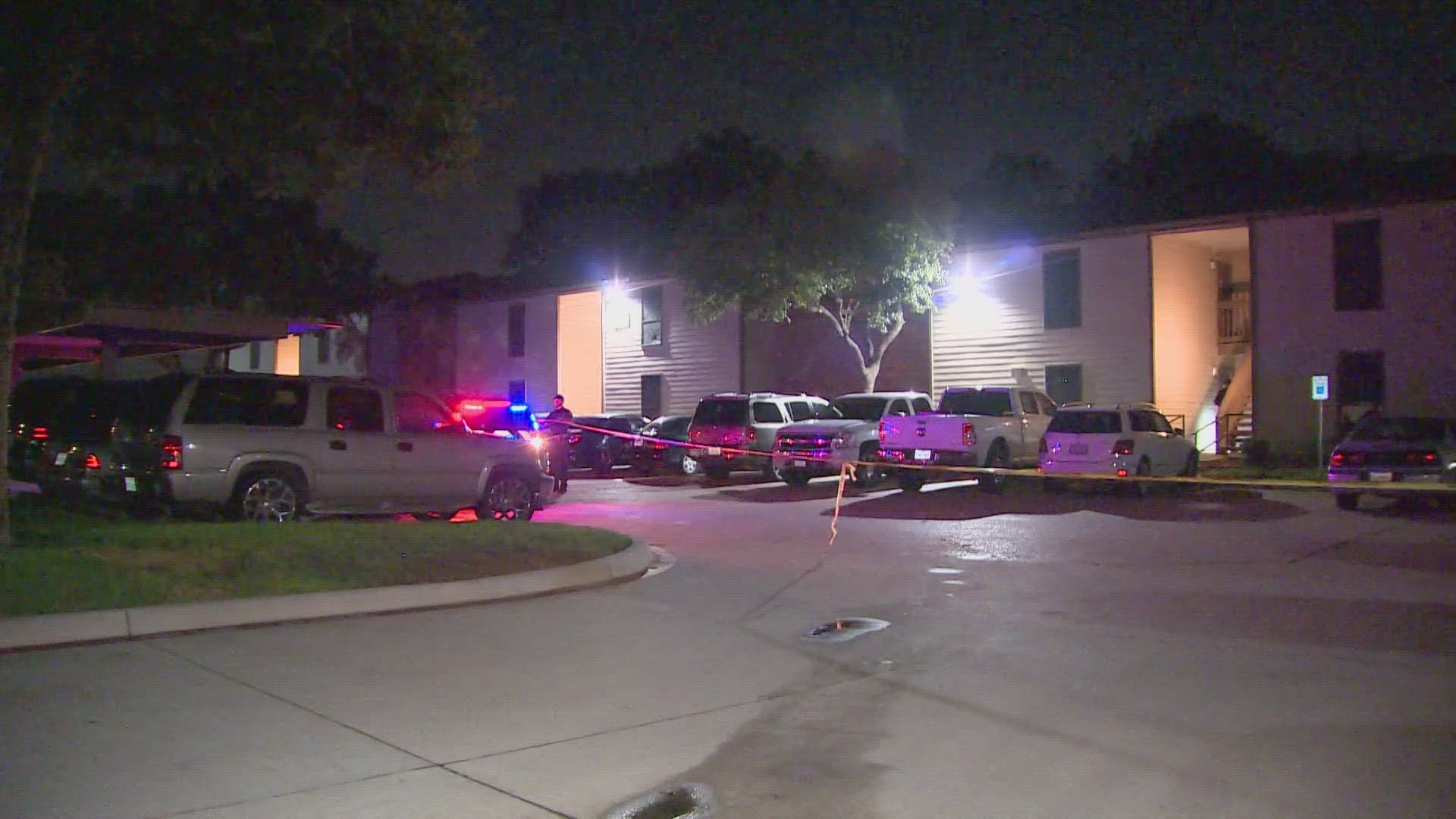 Officers reported to a shooting call on Randol Crossing Lane at about 11 p.m. Sunday.