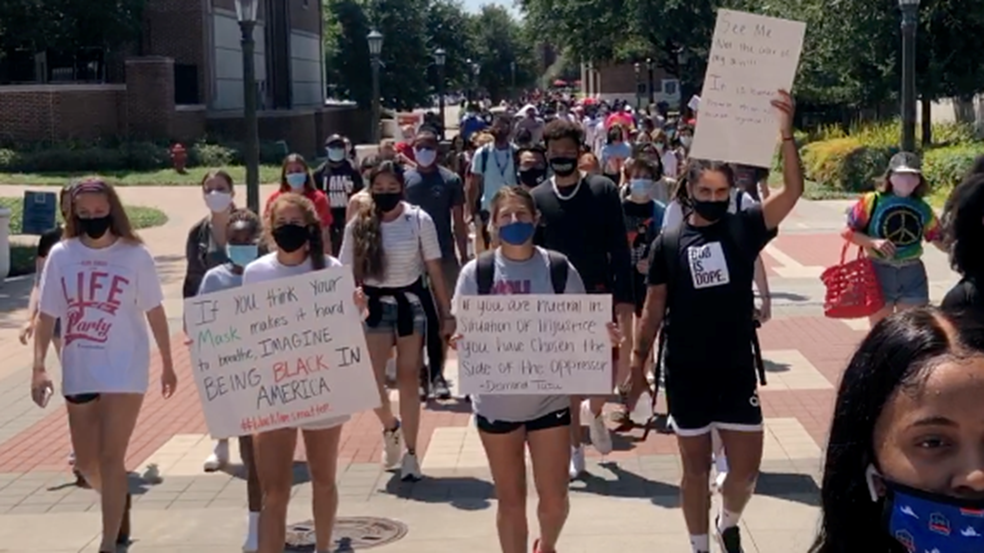 "At SMU, where the privilege is abundant, we need to make sure we're using our privilege for human rights messages," student Tyne Dickson said.